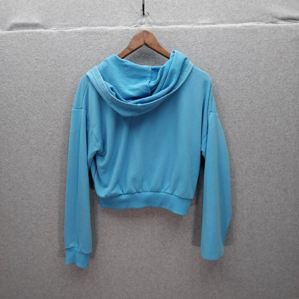 Forever 21 Crop sweat jacket Blue Women's L - Picture 3 of 4